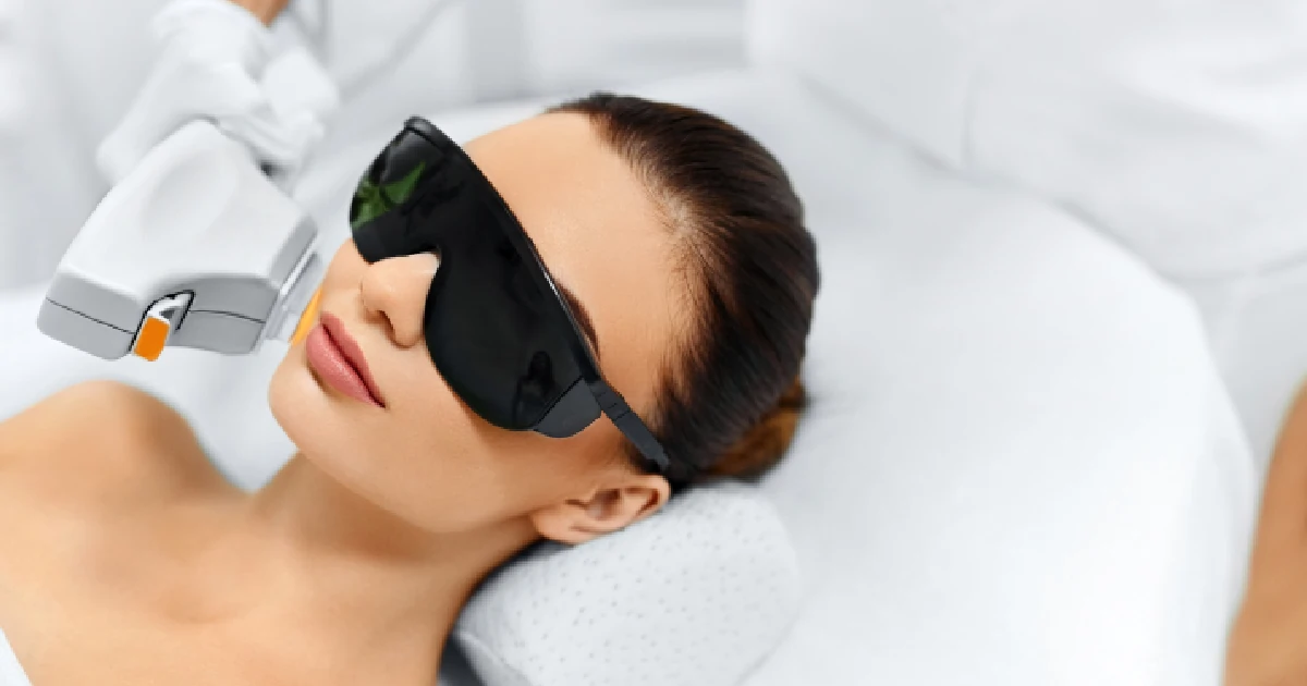 Woman receiving a MOXI® laser facial treatment in Reno, NV
